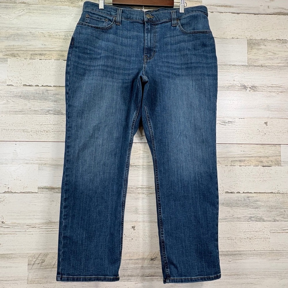LL Bean Mens Standard Fit Jeans 37x28 Blue Denim‎ Coolmax BeanFlex